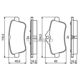 Bosch W166 Arka Fren Balatası