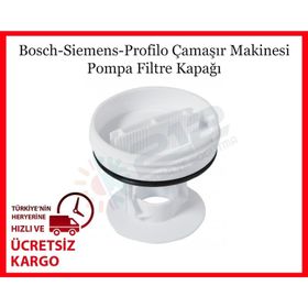 Bosch WAE16160TR12 Çamaşır Makinesi Pompa Filtre Kapağı