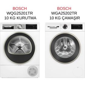 Bosch WGA25202TR Çamaşır Makinesi + WQG25201TR Çamaşır Kurutma Makinesi
