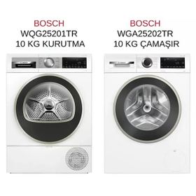 Bosch WGA25202TR Çamaşır Makinesi + WQG25201TR Çamaşır Kurutma Makinesi