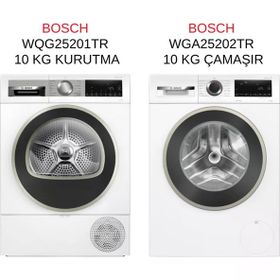 Bosch WGA25202TR Çamaşır Makinesi + WQG25201TR Çamaşır Kurutma Makinesi