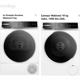 Bosch WGB254A1TR Çamaşır Makinesi + WQB245A0TR Çamaşır Kurutma Makinesi