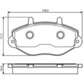 Bosch WVA 21469 Ford Transit T15 Tourneo 91-00 Ön Fren Balatası