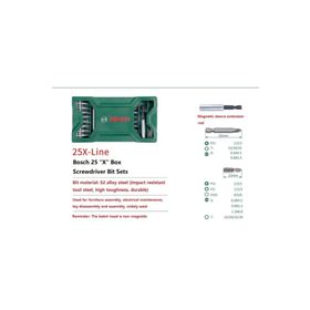 Bosch X-Line Mini 25 Parça Vidalama Seti
