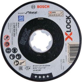 Bosch X-LOCK 115x1.6 mm Expert Serisi Düz Metal Kesme Diski