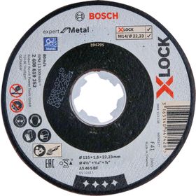 Bosch X-LOCK 115x1.6 mm Expert Serisi Düz Metal Kesme Diski