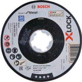 Bosch X-LOCK 115x1.6 mm Expert Serisi Düz Metal Kesme Diski