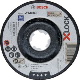 Bosch X-LOCK 115x6.0 mm Expert Serisi Bombeli Metal Taşlama Diski