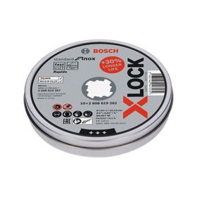 Bosch X-LOCK 125x1.0 mm Rapido 10'lu Standard Seri Düz Inox Kesme Diski
