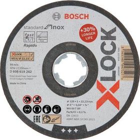 Bosch X-LOCK 125x1.0 mm Standard Seri Düz Inox Kesme Diski