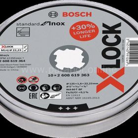 Bosch X-LOCK 125x1.6 mm 10'lu Taş Standard Seri Düz Inox Paslanmaz Çelik Kesme Diski