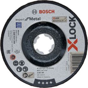 Bosch X-LOCK 125x6.0 mm Expert Serisi Bombeli Metal Taşlama