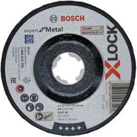 Bosch X-LOCK 125x6.0 mm Expert Serisi Bombeli Metal Taşlama