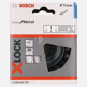 Bosch X Lock 75 mm 0.5 mm Metal Çelik Fırça