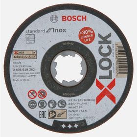 Bosch X-Lock Standard For Inox 115x1.6 mm Düz Kesici Disk