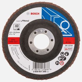 Bosch X551 115 mm 40 Kum Expert Seri Metal için Flap Zımpara Diski