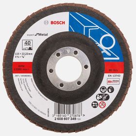 Bosch X551 115 mm 40 Kum Expert Seri Metal için Flap Zımpara Diski