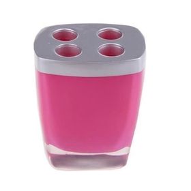 Bosphorus 11x8 cm Gri Pembe Poliresin Diş Fırçalık