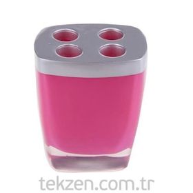 Bosphorus 11x8 cm Gri Pembe Poliresin Diş Fırçalık