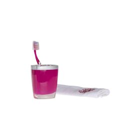 Bosphorus 11x8 cm Gri Pembe Poliresin Diş Fırçalık