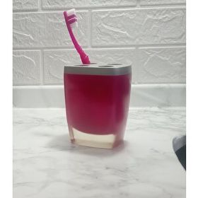 Bosphorus 11x8 cm Gri Pembe Poliresin Diş Fırçalık