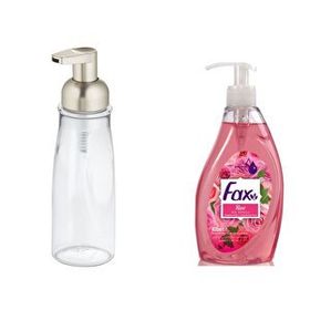 Bosphorus Akrilik Sıvı Sabunluk ve 400 ml Gül Kokulu Sıvı Sabun