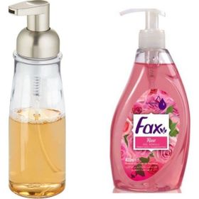 Bosphorus Akrilik Sıvı Sabunluk ve 400 ml Gül Kokulu Sıvı Sabun