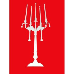 Bosphorus Aynalı Şamdan Şekilli Duvar Sticker