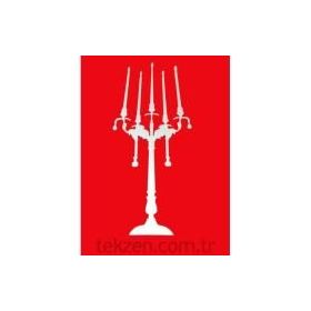 Bosphorus Aynalı Şamdan Şekilli Duvar Sticker