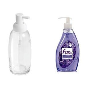 Bosphorus Beyaz Cam Sıvı Sabunluk ve 400 ml Lavanta Kokulu Sıvı Sabun