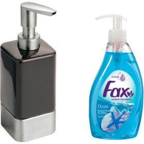Bosphorus Kakao Kahverengi Porselen Sıvı Sabunluk ve 400 ml Okyanus Kokulu Sıvı Sabun