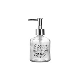 Bosphorus KTBD0108-PD Şeffaf Cam Yazılı Model 300 ml Sıvı Sabunluk