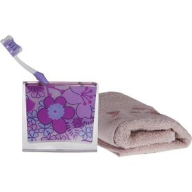 Bosphorus Pembe Çiçekli Diş Fırçalık Banyo Aksesuarı