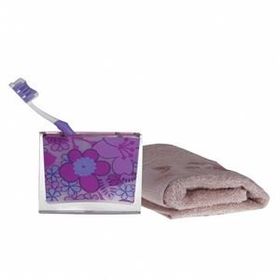Bosphorus Pembe Çiçekli Diş Fırçalık Banyo Aksesuarı