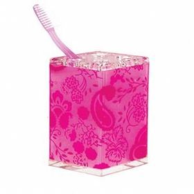Bosphorus Pembe Çiçekli Diş Fırçalık Banyo Aksesuarı