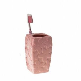Bosphorus Pembe Çiçekli Diş Fırçalık Banyo Aksesuarı