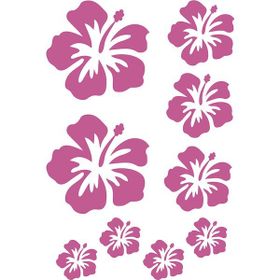 Bosphorus Pembe Çiçekli Şeffaf Filmli Duvar Sticker