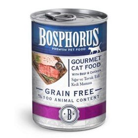 Bosphorus Sığır ve Tavuk Etli Tahılsız 415 gr Kedi Maması
