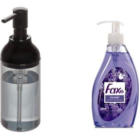 Bosphorus Siyah Füme Sıvı Sabunluk ve 400 ml Lavanta Kokulu Sıvı Sabun