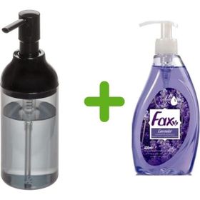 Bosphorus Siyah Füme Sıvı Sabunluk ve 400 ml Lavanta Kokulu Sıvı Sabun