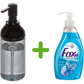 Bosphorus Siyah Füme Sıvı Sabunluk ve 400 ml Okyanus Kokulu Sıvı Sabun