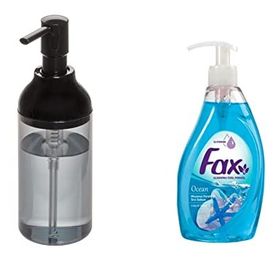 Bosphorus Siyah Füme Sıvı Sabunluk ve 400 ml Okyanus Kokulu Sıvı Sabun