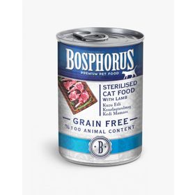 Bosphorus Tahılsız Konserve Kuzu Etli Kısırlaştırılmış 6x415 gr Kedi Maması