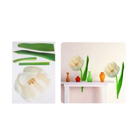 Bosphorus XFG002 Çiçekli Şeffaf Filmli Pvc 50x70 cm Duvar Stickerı
