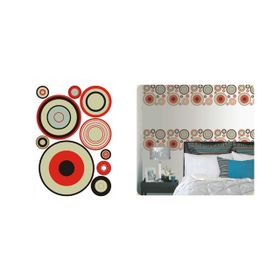 Bosphorus XFG025 Geometrik Halkalı Pvc 33x48 cm Duvar Stickerı