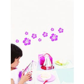 Bosphorus XFG028 Pembe Çiçekli Şeffaf Filmli Pvc 33x48 cm Duvar Stickerı