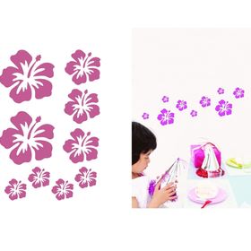 Bosphorus XFG028 Pembe Çiçekli Şeffaf Filmli Pvc 33x48 cm Duvar Stickerı