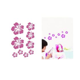 Bosphorus XFG028 Pembe Çiçekli Şeffaf Filmli Pvc 33x48 cm Duvar Stickerı