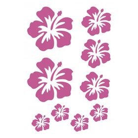 Bosphorus XFG028 Pembe Çiçekli Şeffaf Filmli Pvc 33x48 cm Duvar Stickerı