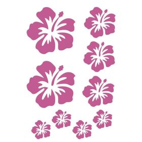 Bosphorus XFG028 Pembe Çiçekli Şeffaf Filmli Pvc 33x48 cm Duvar Stickerı